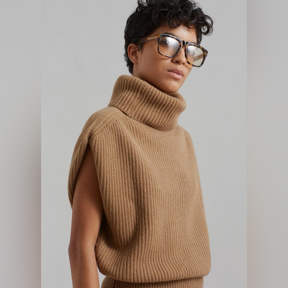 The Frankie Shop Lana Sleevelesss Turtleneck